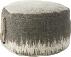 Mina Victory Life Styles Stonewash 20" X 20" X 12" Indoor Drum Pouf With Handle -Mina Victory Shop GUEST 9d538dd6 4374 4001 ad38 4d114fb6af2c