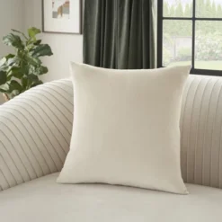 Mina Victory Sofia Solid Velvet Reversible Indoor Throw Pillow