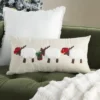 Mina Victory Holiday Applique Sheep 12" X 24" Beige Throw Pillow -Mina Victory Shop GUEST 9ff74c58 b367 4372 b48a db021bd2666d