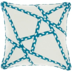 18"x18" Woven Braided Geometric Outdoors Square Throw Pillow - Mina Victory -Mina Victory Shop GUEST a34a6fa4 60b8 4e2e 9635 f8726c91a36c