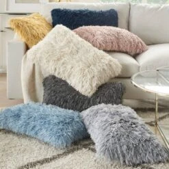 Soft Ribbon Shag Throw Pillow - Mina Victory