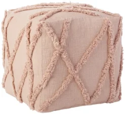 Mina Victory Life Styles Tufted Abstract Diamond 16X16X16 Indoor Pouf -Mina Victory Shop GUEST a8876971 49e2 4552 809a 60459d7ed0f5