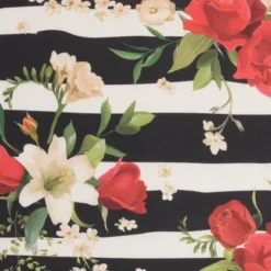 Reversible Indoor/Outdoor Rose And Zebra Print Throw Pillow Black/White - Mina Victory -Mina Victory Shop GUEST ad87f426 a8cb 4b79 a333 c78c608b2d86