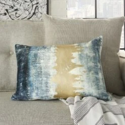 Mina Victory Luminecence Metallic Ombre Strip Teal Throw Pillow - 14"X20" -Mina Victory Shop GUEST b1bbaa99 b27f 46ba be5a 9f99075ee133