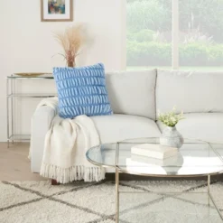 20"x20" Oversize Faux Fur Ruched Rabbit Square Throw Pillow - Mina Victory -Mina Victory Shop GUEST b3d7856d b845 4e9a aa69 d2c3dce8e5a0