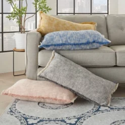 14"x30" Life Styles Woven Fringe Lumbar Throw Pillow - Mina Victory -Mina Victory Shop GUEST b42da729 b236 440b b4c9 34071418b206