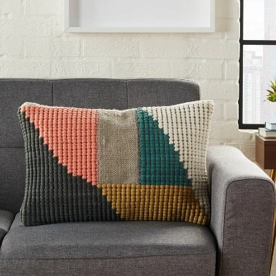 14"x20" Oversize Life Styles Woven Geometric Lumbar Throw Pillow - Mina Victory 5 14"x20" Oversize Life Styles Woven Geometric Lumbar Throw Pillow - Mina Victory - Image 3