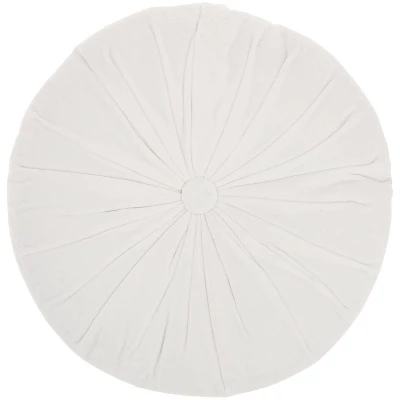 16" Ruched Velvet Round Throw Pillow - Mina Victory 12 16" Ruched Velvet Round Throw Pillow - Mina Victory - Image 10