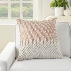 Mina Victory Textured Gradual Dots Outdoor Throw Pillow