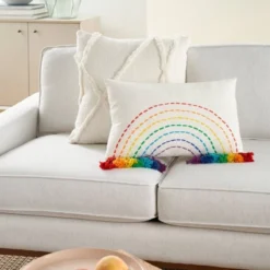 12"x20" Oversize Rainbow With Tassels Lumbar Throw Pillow - Mina Victory -Mina Victory Shop GUEST b787a8f1 2817 4214 9bb1 a28ab68ccfc2
