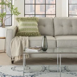 20"x20" Oversize Life Styles Criss Cross Stitched Square Throw Pillow - Mina Victory -Mina Victory Shop GUEST b9322b2f a61e 45a3 9e1e 310954f74525