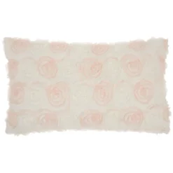 Oversized Chiffon Roses Faux Fur Throw Pillow Ivory - Mina Victory -Mina Victory Shop GUEST b9e6dc4f e41b 4853 969b 8acf59d47859