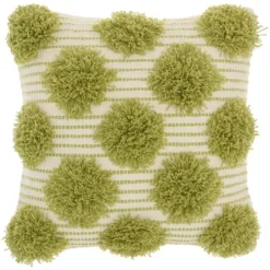 18"x18" Life Styles Tufted Pom Poms Square Throw Pillow - Mina Victory -Mina Victory Shop GUEST ba17fce4 0c13 4ec1 80b7 cb46fcb682ae