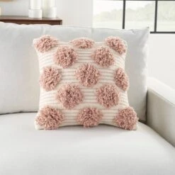 18"x18" Life Styles Tufted Pom Poms Square Throw Pillow - Mina Victory -Mina Victory Shop GUEST bdf249a6 2be9 45a1 8780 e2d556d11e26