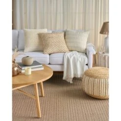 Mina Victory Lifestyle Jute Braids Cotton 20" X 20" X 12" Ivory Indoor Pouf 10 Mina Victory Lifestyle Jute Braids Cotton 20" X 20" X 12" Ivory Indoor Pouf -Mina Victory Shop GUEST c56041d8 867e 47b9 a541 61a256361861