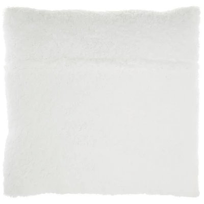 20"x20" Oversize Faux Shearling Fur Jacquard Basketweave Square Throw Pillow - Mina Victory 5 20"x20" Oversize Faux Shearling Fur Jacquard Basketweave Square Throw Pillow - Mina Victory - Image 3