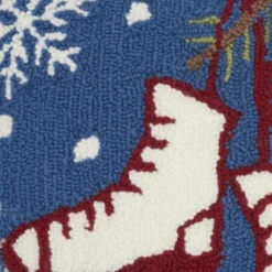 Mina Victory Home For The Holiday Ice Skates 18" X 18" Multicolor Indoor Throw Pillow -Mina Victory Shop GUEST d3825b94 67a4 4777 9056 cd55ac1b1e00
