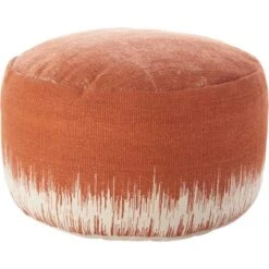 Mina Victory Life Styles Stonewash 20" X 20" X 12" Indoor Drum Pouf With Handle -Mina Victory Shop GUEST d43ddd47 e8c4 430d b1f2 300d7c0e7e00
