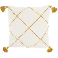 20"x20" Oversize Life Styles Braided Lattice Square Throw Pillow With Tassels - Mina Victory -Mina Victory Shop GUEST d65c829c 2e38 4be2 9d78 e9e1724ec5e3