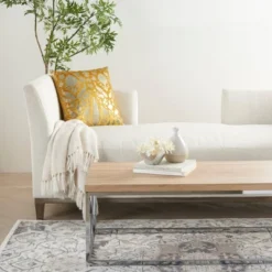 20"x20" Oversize Foil Print Birds Square Throw Pillow - Mina Victory -Mina Victory Shop GUEST da410608 d262 4250 9a1d 5771cb951388