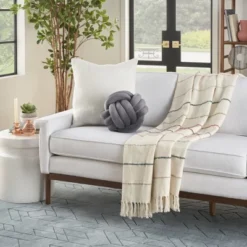 Mina Victory Sofia Infinite Knot Ball 13" X 13" Round Indoor Throw Pillow -Mina Victory Shop GUEST ddb2f145 d126 4f7d b6c2 8c0e3dde882d