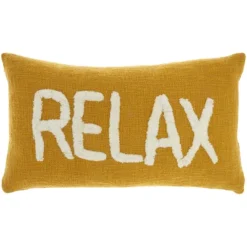 12"x21" Oversize Life Styles 'Relax' Tufted Lumbar Throw Pillow - Mina Victory -Mina Victory Shop GUEST dea30fde 846a 4f0d b36f 7828a2c81ae2