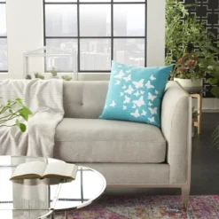 Mina Victory Outdoor Pillows L0204 Turquoise