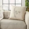 20"x20" Oversize Life Styles Printed Skull Square Throw Pillow Natural - Mina Victory