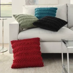 Woven Striped Life Styles Square Throw Pillow - Mina Victory -Mina Victory Shop GUEST df7aab7f 4c0c 4ef7 9ab1 5b169cec31ca