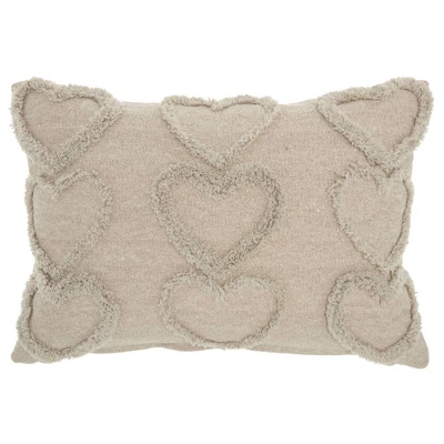 14"x20" Oversize Life Styles Raised Hearts Lumbar Throw Pillow - Mina Victory 6 14"x20" Oversize Life Styles Raised Hearts Lumbar Throw Pillow - Mina Victory - Image 4