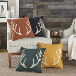 Mina Victory Life Styles Woven Antlers Indoor Throw Pillow -Mina Victory Shop GUEST e31730d8 700f 43a1 a6ae 0cfc5ca85f86