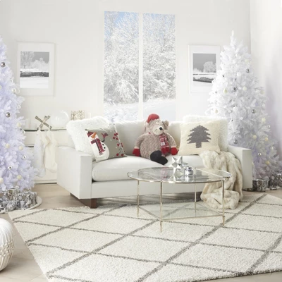 Mina Victory Holiday Mouse Plush Grey 23" X 24" Stuffed Animal 3 Mina Victory Holiday Mouse Plush Grey 23" X 24" Stuffed Animal