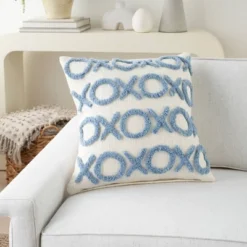 18"x18" Life Styles Tufted 'XOXO' Square Throw Pillow - Mina Victory -Mina Victory Shop GUEST e522f6ec ae2e 47c4 9c82 b2096e1d2131