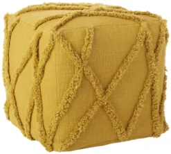 Mina Victory Life Styles Tufted Abstract Diamond 16X16X16 Indoor Pouf -Mina Victory Shop GUEST e6f7557a 78cf 42ef a46e 1de856006d9f