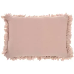 14"x20" Oversize Shag Chindi Short Cut Lumbar Throw Pillow Blush - Mina Victory -Mina Victory Shop GUEST e95a7553 606c 4e57 9771 6027d5506329