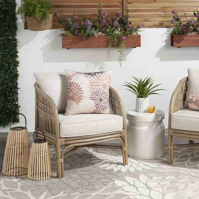 Mina Victory Aloha Floral Tropical Outdoor Throw Pillow 6 Mina Victory Aloha Floral Tropical Outdoor Throw Pillow - Image 4