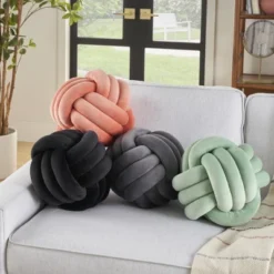 Mina Victory Sofia Infinite Knot Ball 13" X 13" Round Indoor Throw Pillow -Mina Victory Shop GUEST ebef190b 0995 4a44 93b7 3ed4dca046e1