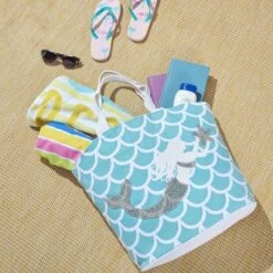 Mina Victory Mermaid Ocean Beach Tote Bag -Mina Victory Shop GUEST ecd2180e 63f3 4c83 83f8 6ce0ca7d32d1
