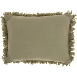 14"x20" Oversize Shag Chindi Short Cut Lumbar Throw Pillow Sage - Mina Victory -Mina Victory Shop GUEST ece8fc57 6c4f 490a baae 37166b36c5af