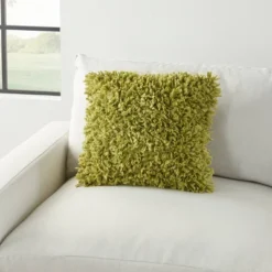 17"x17" Shag Chindi Short Cut Square Throw Pillow Lime - Mina Victory -Mina Victory Shop GUEST edd65b2e 211d 41e7 a00e cf1758a02ad0