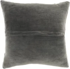 Mina Victory Luminescence Beaded Vert Stripes 20" X 20" Pewter Indoor Throw Pillow