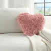 Shag Frame Heart Throw Pillow Pink - Mina Victory