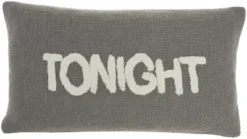 Mina Victory Life Styles Tonight Reversible Not Tonight Tufted Text 14" X 24" Indoor Throw Pillow -Mina Victory Shop GUEST f330226b 3f67 4aa1 98f3 49cdec94d32c