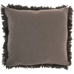 17"x17" Shag Chindi Short Cut Square Throw Pillow Charcoal - Mina Victory -Mina Victory Shop GUEST f6e408d5 c83e 4621 8d7a 81004d79cf4b