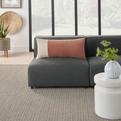 14"x32" Oversized Cotton Velvet Linen Colorblock Indoor Lumbar Throw Pillow Blush - Mina Victory -Mina Victory Shop GUEST f717ecc7 db6d 45b5 9926 7f5dabbba7bc