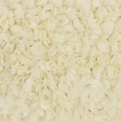 17"x17" Shag Chindi Short Cut Square Throw Pillow Ivory - Mina Victory 8 17"x17" Shag Chindi Short Cut Square Throw Pillow Ivory - Mina Victory - Image 6