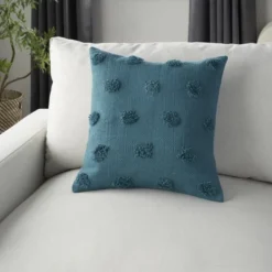 Mina Victory Life Styles Tufted Dots Solid Indoor Throw Pillow 18x18 -Mina Victory Shop GUEST fc3c0e6a c684 4c14 8569 05ae27432d8a