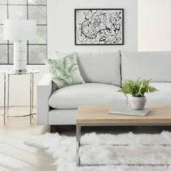 18"x18" Reversible Indoor/Outdoor Banana Leaf And Chevron Print Square Throw Pillow - Mina Victory -Mina Victory Shop GUEST fc507439 06d1 4048 b580 63c25ceb0f03