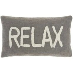 12"x21" Oversize Life Styles 'Relax' Tufted Lumbar Throw Pillow - Mina Victory -Mina Victory Shop GUEST fc5aaf09 10a7 4e8a a933 2dd9f040ca9b
