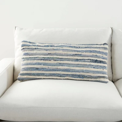 Life Styles Woven Throw Pillow Denim - Mina Victory 5 Life Styles Woven Throw Pillow Denim - Mina Victory - Image 3